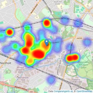 Bennett Holmes - Northolt listings heatmap