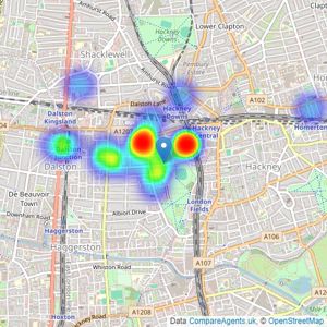 Bennett Walden - London listings heatmap