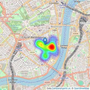 Bensons - London listings heatmap