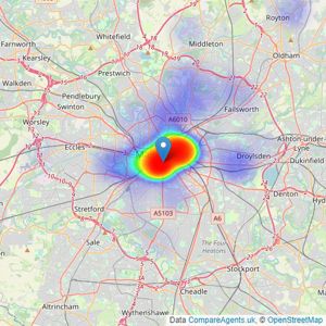 Bentley Hurst - Manchester listings heatmap