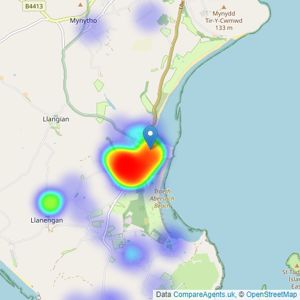 Beresford Adams - Abersoch listings heatmap