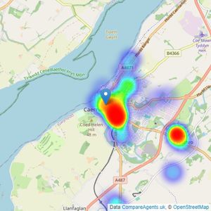 Beresford Adams - Caernarfon listings heatmap