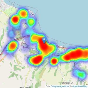 Beresford Adams - Colwyn Bay listings heatmap