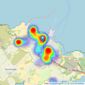 Beresford Adams - Holyhead listings heatmap