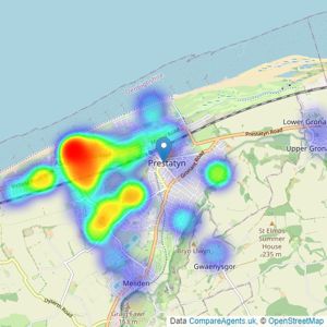 Beresford Adams - Prestatyn listings heatmap