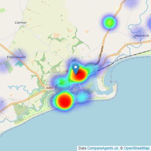 Beresford Adams - Pwllheli listings heatmap