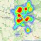 Beresfords - Billericay listings heatmap