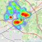 Beresfords - Harold Wood listings heatmap