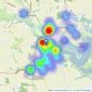 Beresfords - Maldon listings heatmap