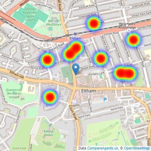 Bernard Skinner - Eltham listings heatmap