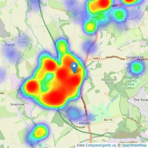 Berriman Eaton - Wombourne listings heatmap