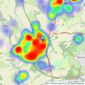 Berriman Eaton - Wombourne listings heatmap