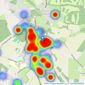 Beville Estate Agency - Sonning Common listings heatmap