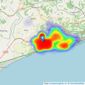 Bexhill Estates - Bexhill On Sea listings heatmap