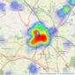 Bill Tandy & Co - Lichfield listings heatmap