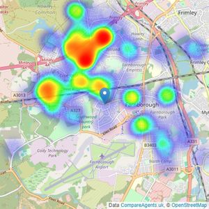 Billingham Martin Ltd - Farnborough listings heatmap