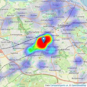 Blair Cadell Solicitors - Edinburgh and East Central Scotland listings heatmap