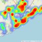 Blake & Thickbroom - Clacton on sea listings heatmap