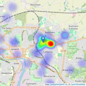 Blake Mayhew - Ipswich listings heatmap