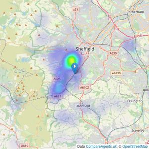 Blenheim Park Estates - Sheffield listings heatmap