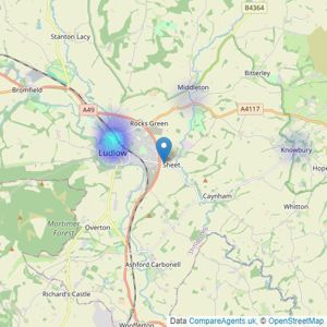 Blocsphere Property Management Limited - Ludlow listings heatmap