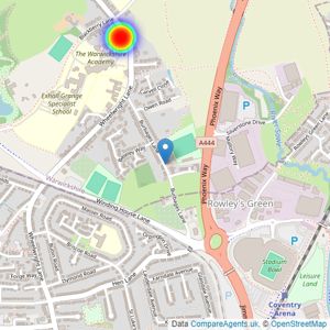 Bloor Homes East Midlands listings heatmap