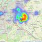 Blue Sky Property - Longwell Green listings heatmap