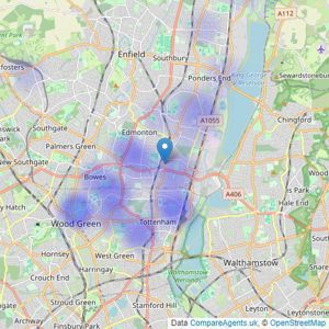 Blueprints and Co Properties - London listings heatmap