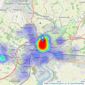 Bluestone Sales and Lettings - Newport listings heatmap