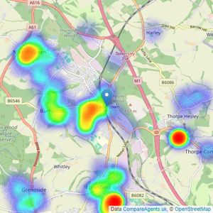 Blundells - Chapeltown listings heatmap