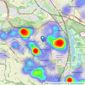 Blundells - Crystal Peaks listings heatmap