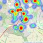 Blundells - Gleadless listings heatmap