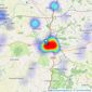 Boatwrights Estate Agents - Shaftesbury listings heatmap