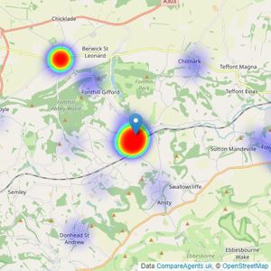 Boatwrights Estate Agents - Tisbury listings heatmap