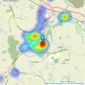 Bomford And Coffey - Pershore listings heatmap