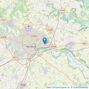 Bonams Estate Agents - Thunder Lane, Norwich listings heatmap