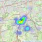 Bond & Sherwill - Coulsdon listings heatmap