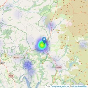 Bond Oxborough Phillips - Tavistock listings heatmap