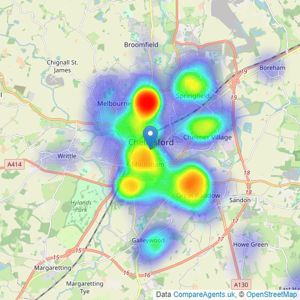 Bond Residential - Chelmsford listings heatmap