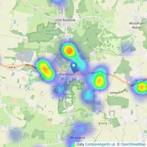 Bond Residential - Danbury listings heatmap