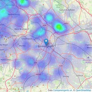 Bond Wolfe - Birmingham listings heatmap