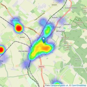 Bonners & Babingtons - Princes Risborough listings heatmap