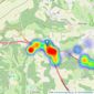 Bonners & Babingtons - Stokenchurch listings heatmap