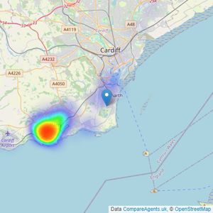 Botham Williams - Penarth listings heatmap