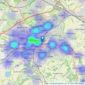 Boultons - Huddersfield listings heatmap