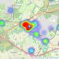 Bourne Estate Agents - Cobham listings heatmap