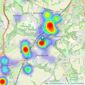 Bourne Estate Agents - Godalming listings heatmap