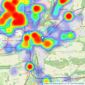 Bourne Estate Agents - Guildford listings heatmap