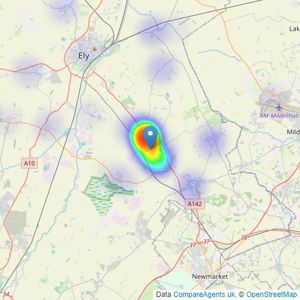 Bovingdons - Soham listings heatmap