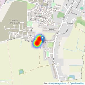 Bovis Homes East Midlands listings heatmap